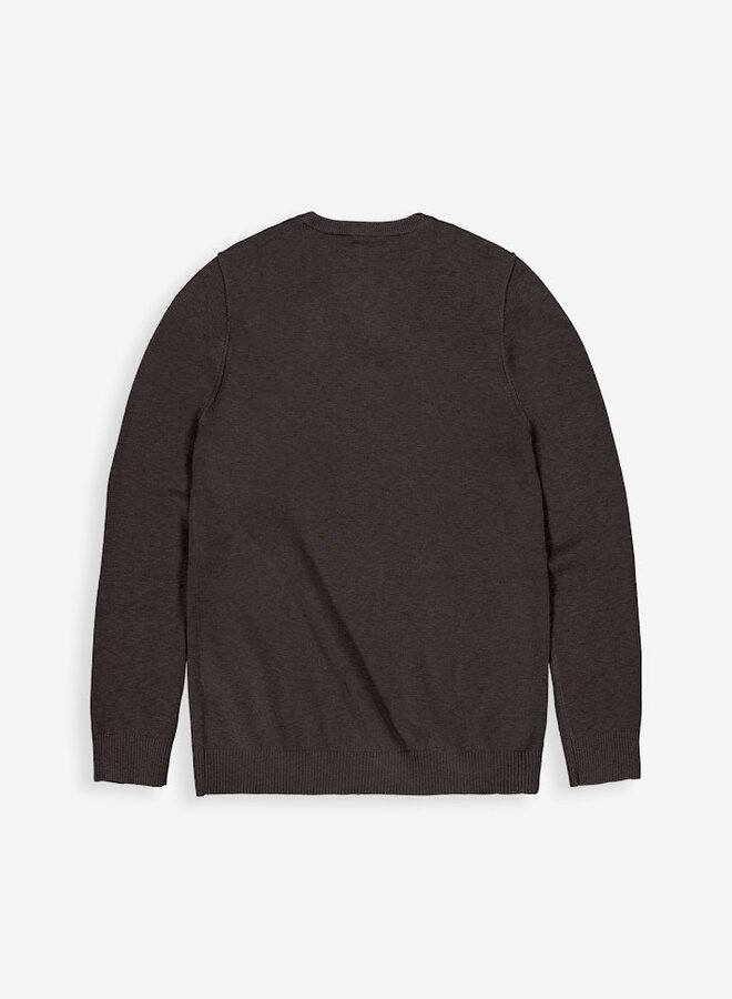 Butcher of Blue Trui Clifden Half-Zip 1926003 - 694 Topaz Brown