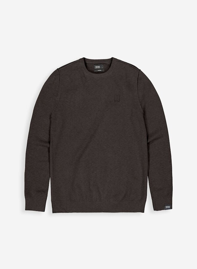 Butcher of Blue Trui Clifden Half-Zip 1926003 - 694 Topaz Brown