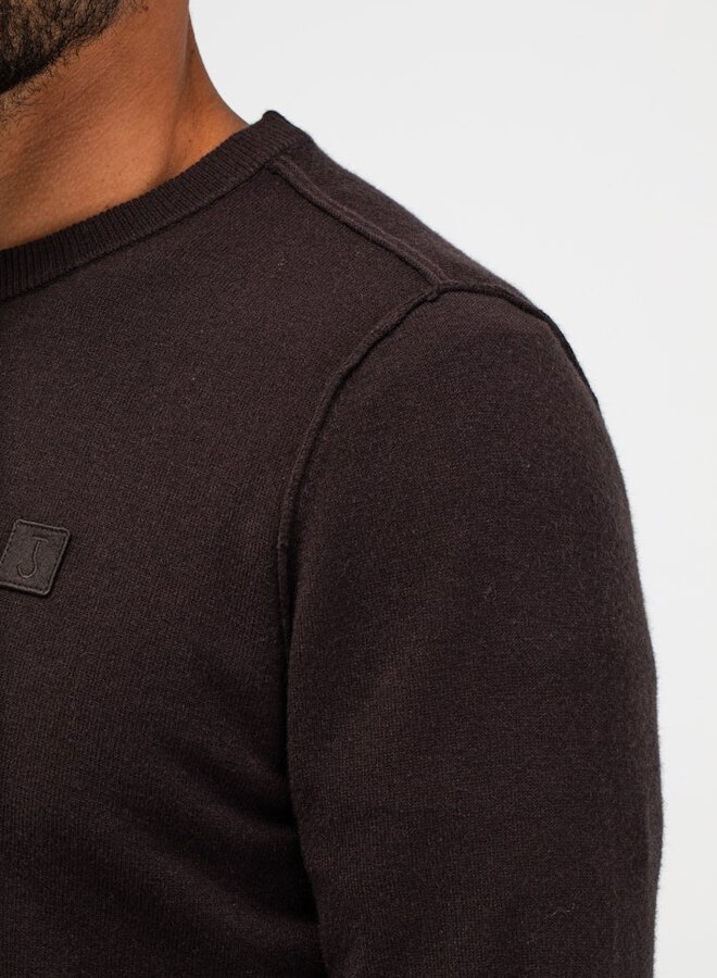 Butcher of Blue Trui Clifden Half-Zip 1926003 - 694 Topaz Brown