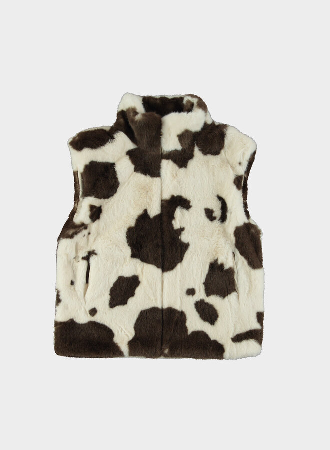 Turquoise By Daan Fluffy Gilet F41083 - Cow