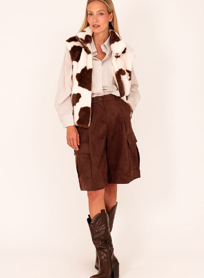 Turquoise By Daan Fluffy Gilet F41083 - Cow
