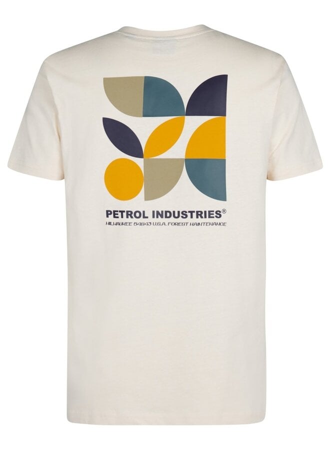 Petrol T-Shirt SS Classic Print M-3050-TSR617 - Raw Sand