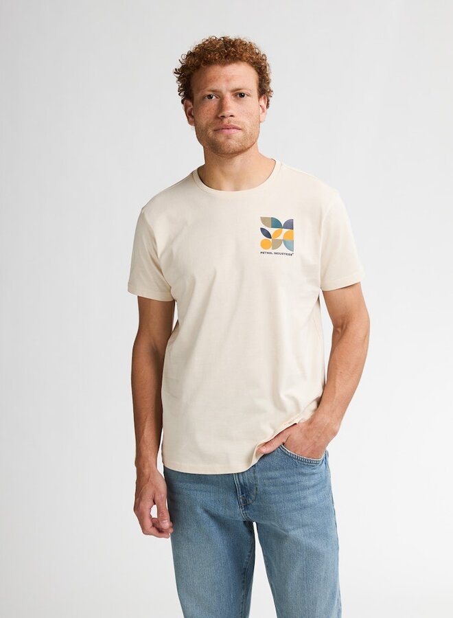 T-Shirt SS Classic Print M-3050-TSR617 - Raw Sand