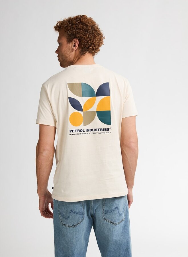 Petrol T-Shirt SS Classic Print M-3050-TSR617 - Raw Sand