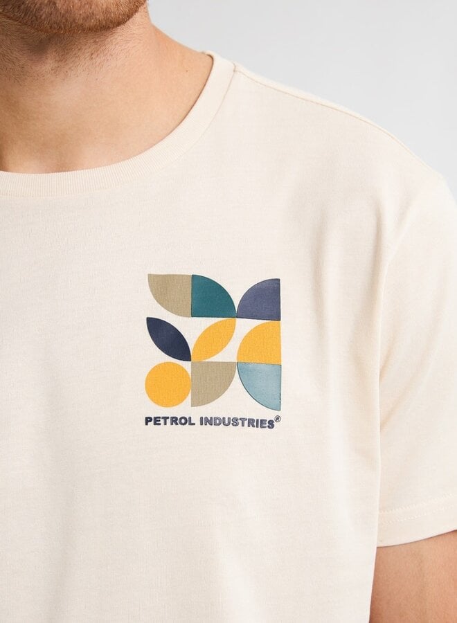 Petrol T-Shirt SS Classic Print M-3050-TSR617 - Raw Sand