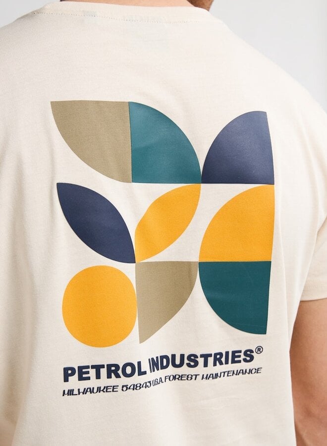 Petrol T-Shirt SS Classic Print M-3050-TSR617 - Raw Sand