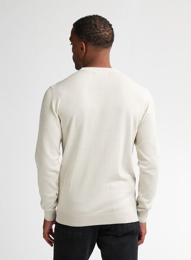Petrol Trui Knitwear Round Neck Basic M-ROS-KWR201 - Antique White Melee