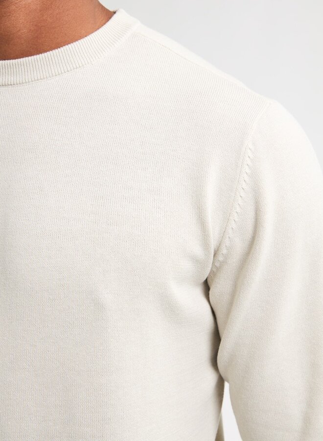Petrol Trui Knitwear Round Neck Basic M-ROS-KWR201 - Antique White Melee