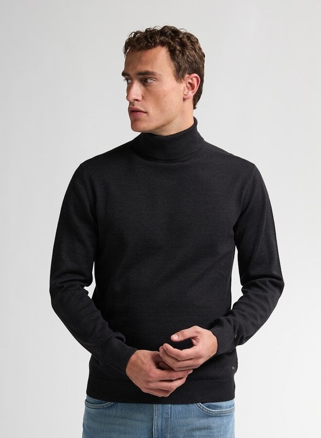 Coltrui Knitwear Collar Basic M-ROS-KWC260 - Deep Black