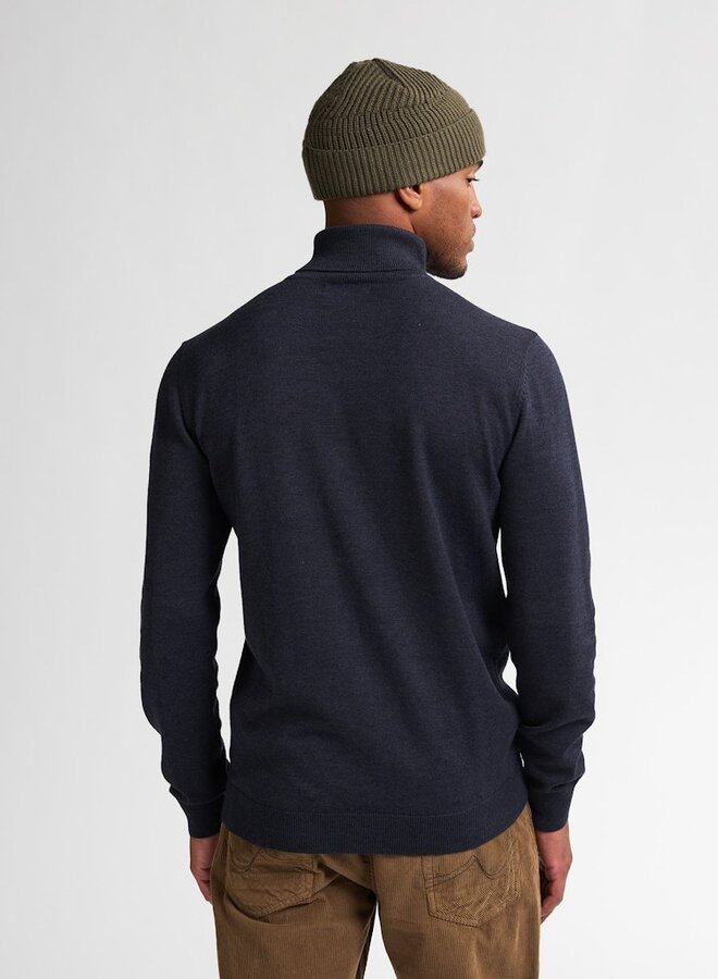 Petrol Coltrui Knitwear Collar Basic M-ROS-KWC260 - Royal Navy