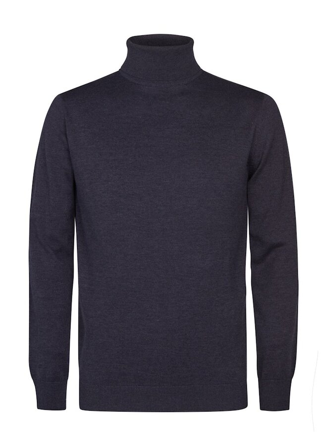 Petrol Coltrui Knitwear Collar Basic M-ROS-KWC260 - Royal Navy