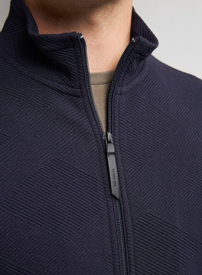 Petrol Trui Sweater Collar Zip M-3050-SWC315 - Royal Navy