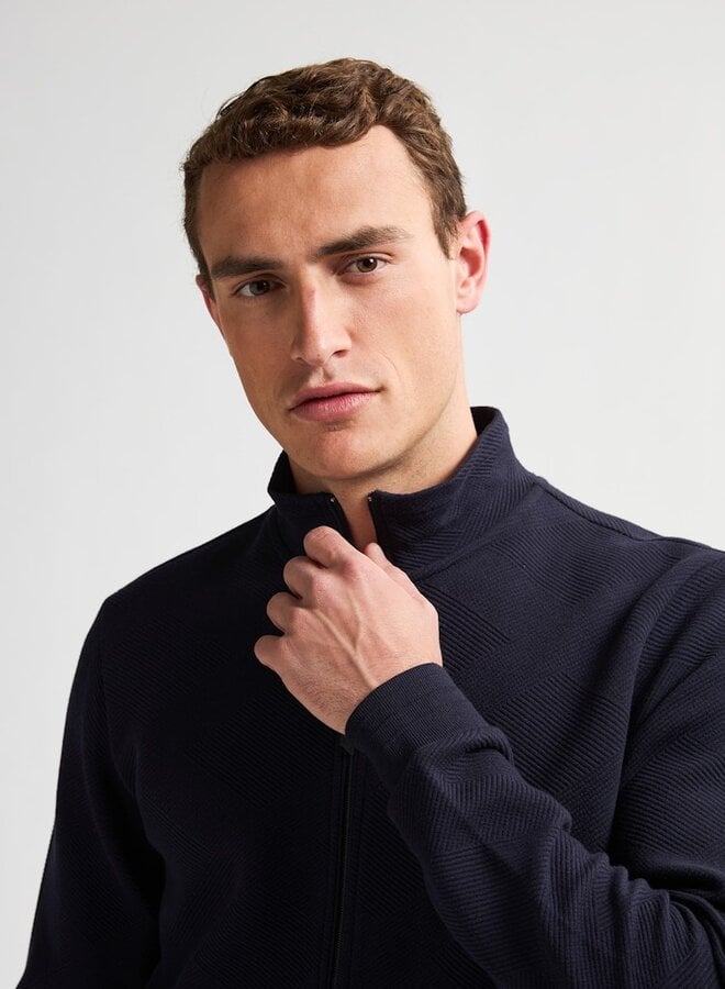 Petrol Trui Sweater Collar Zip M-3050-SWC315 - Royal Navy