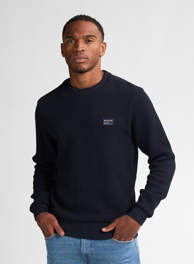 Petrol Trui Round Neck M-3050-SWR300 - Royal Navy
