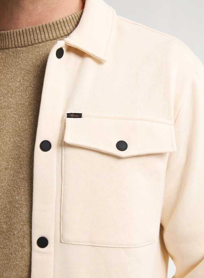 Petrol Overshirt Sweater Collar M-3050-SWC341 - Raw Sand