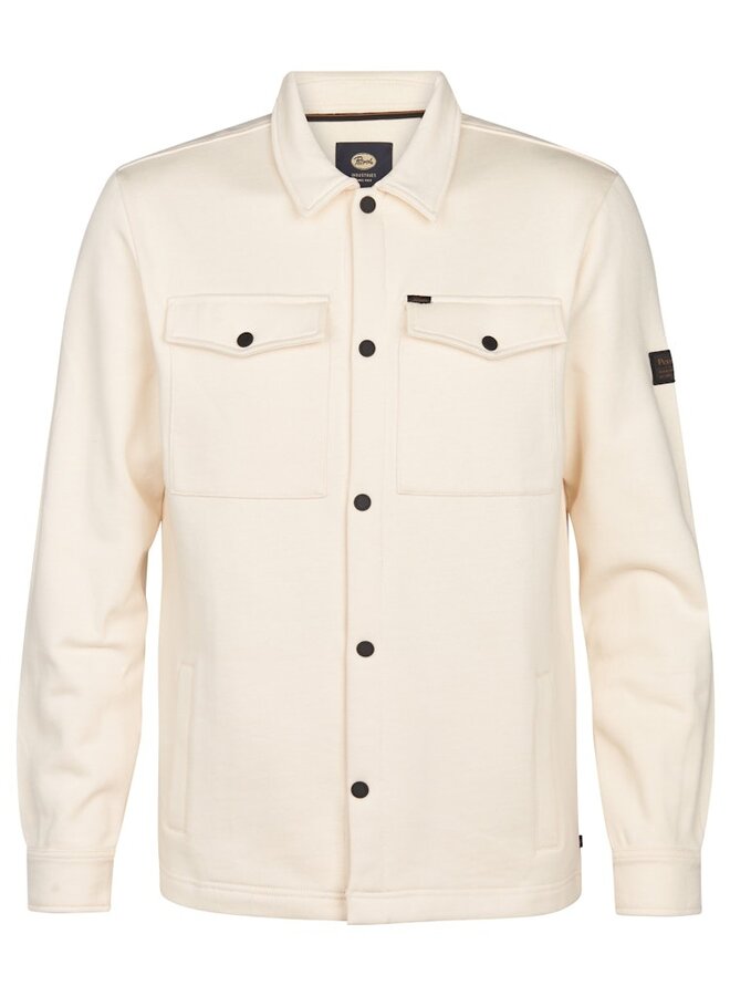 Petrol Overshirt Sweater Collar M-3050-SWC341 - Raw Sand