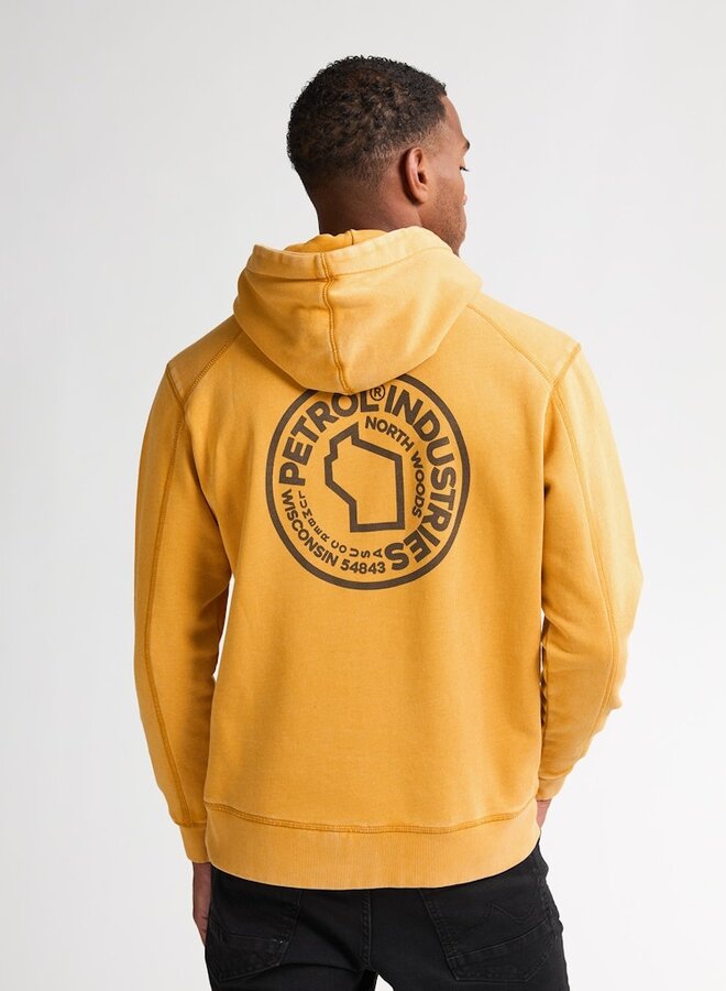 Petrol Hoodie Sweater Hooded Print M-3050-SWH311 - Sunflower