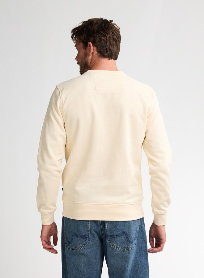 Petrol Trui Sweater Round Neck Print M-3050-SWR340 - Raw Sand