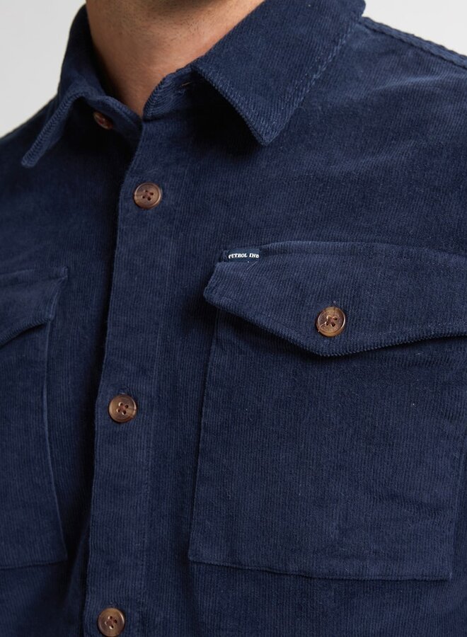 Petrol Overshirt Shirt Long Sleeve Uni M-3050-SIL427 - Deep Capri