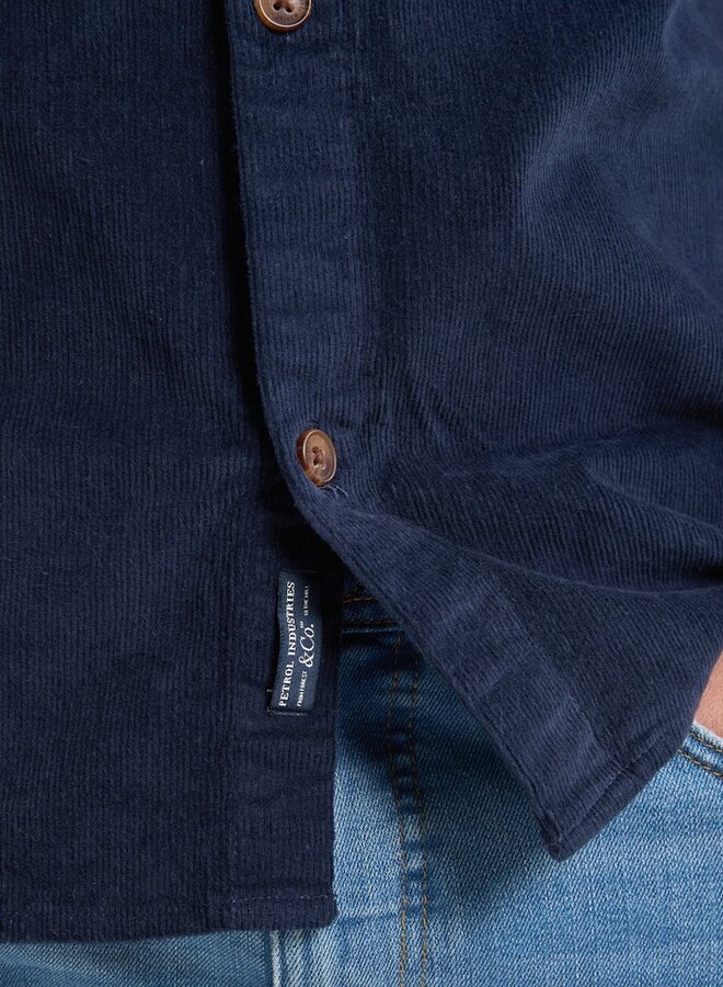 Petrol Overshirt Shirt Long Sleeve Uni M-3050-SIL427 - Deep Capri