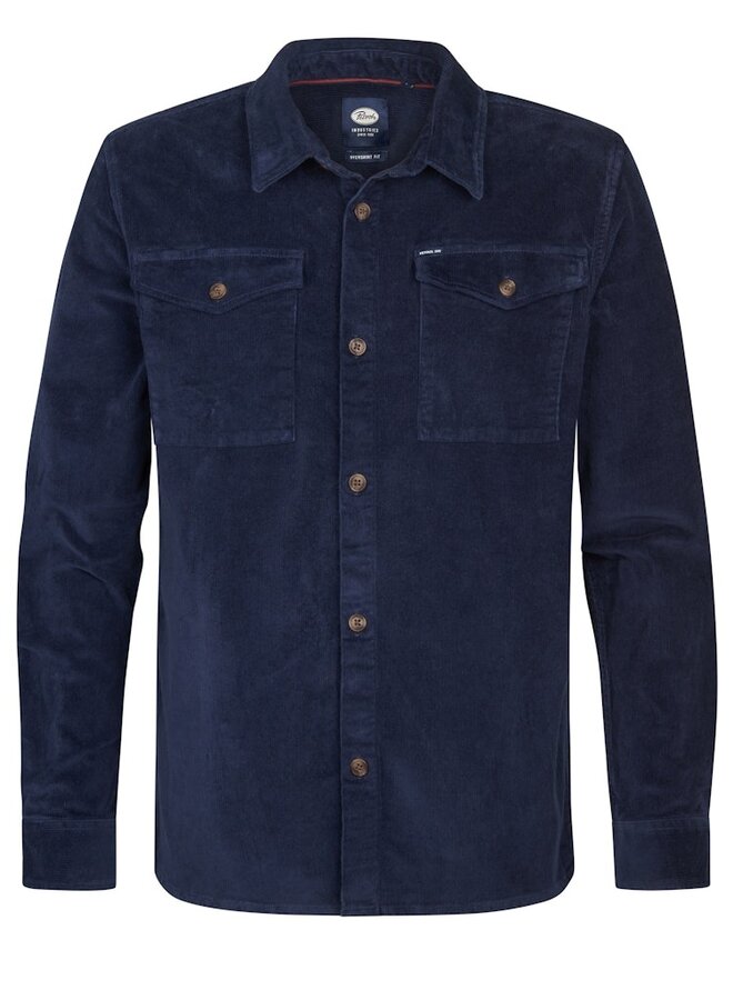 Petrol Overshirt Shirt Long Sleeve Uni M-3050-SIL427 - Deep Capri