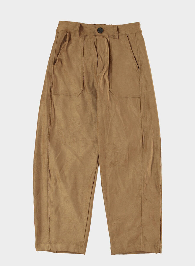 Turquoise By Daan Ballon Pant Suede K04606 - Camel