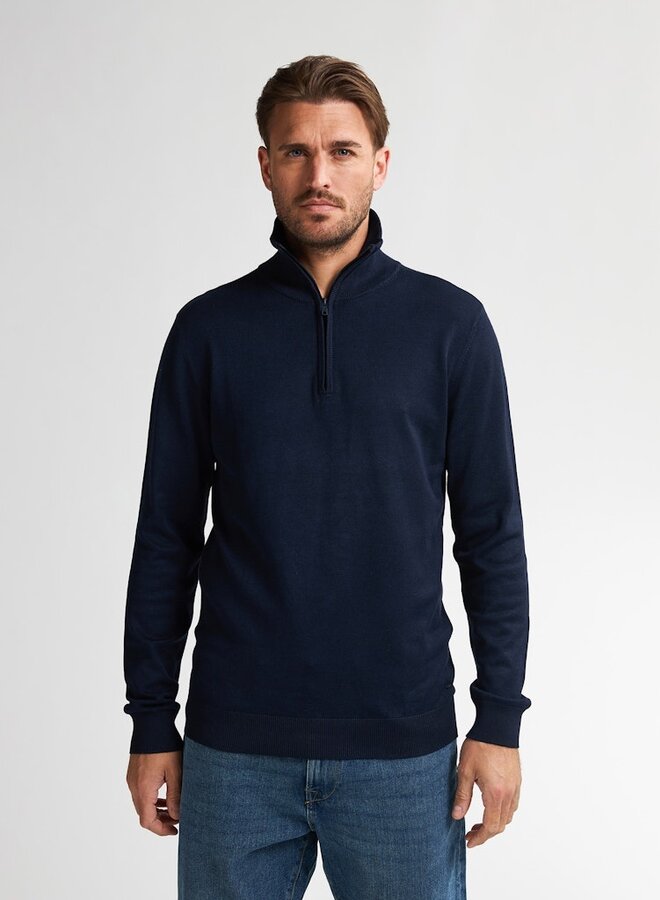 Trui  Knitwear Collar half zip M-3050-KWC214 - Deep Black