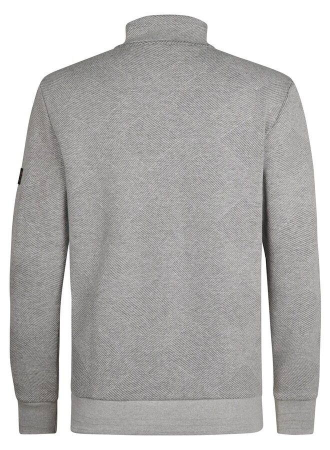 Petrol Vest Sweater Collar Zip M-3050-SWC315 - Light Grey