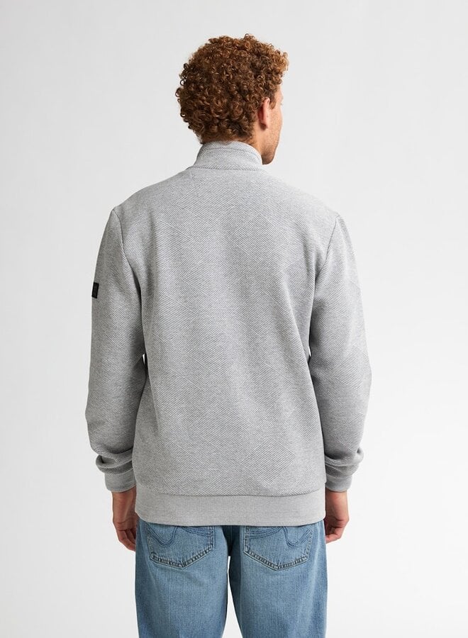 Petrol Vest Sweater Collar Zip M-3050-SWC315 - Light Grey