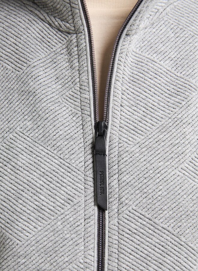 Petrol Vest Sweater Collar Zip M-3050-SWC315 - Light Grey
