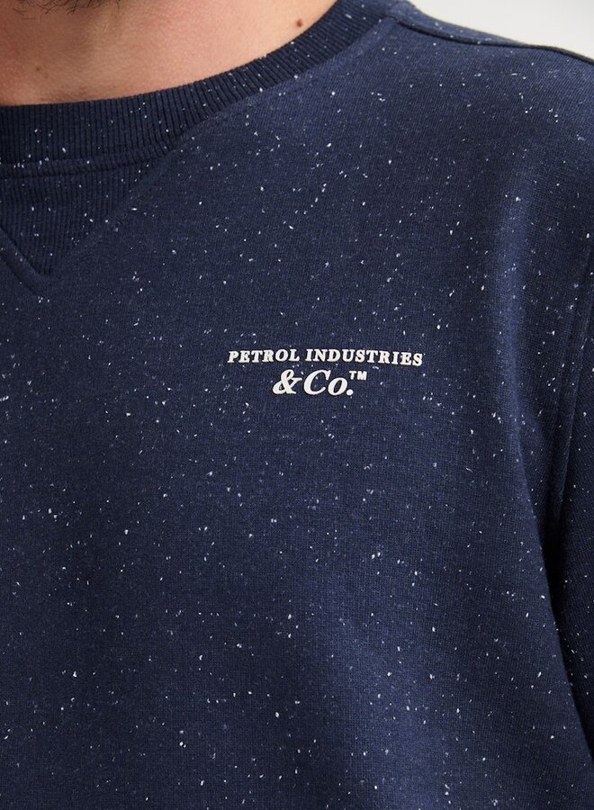 Petrol Sweater Round Neck M-3050-SWR346 - Deep Capri