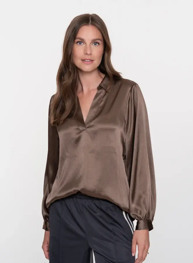 Top satijn  53860-14 - Brown
