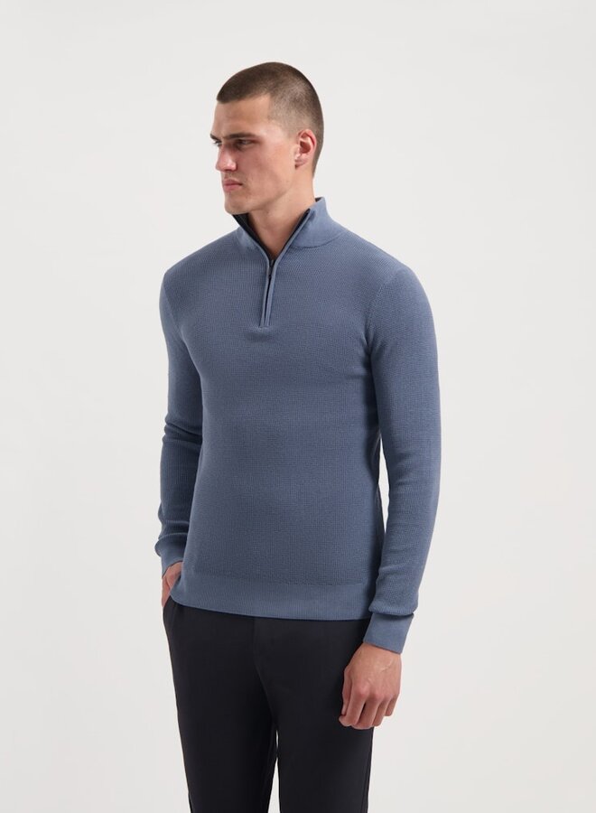 SAINT STEVE Half-Zip Trui Dominic 240906 - 70035 Country Blue