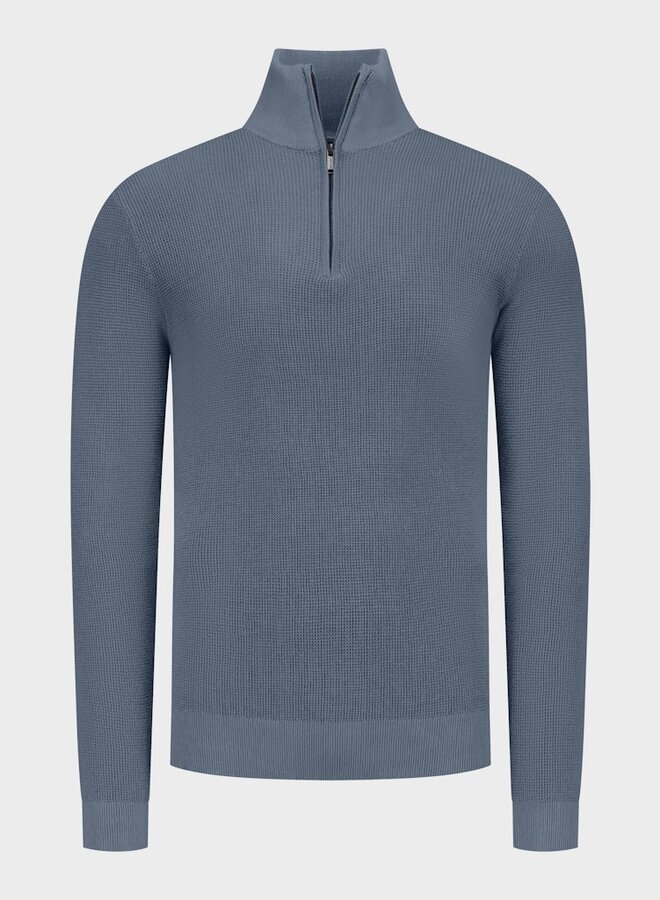 SAINT STEVE Half-Zip Trui Dominic 240906 - 70035 Country Blue