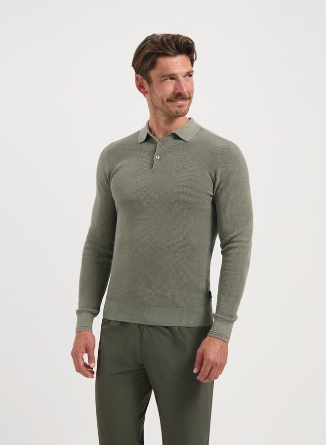 Saint Steve Longsleeve Polo 230521 - 60012 Light Army