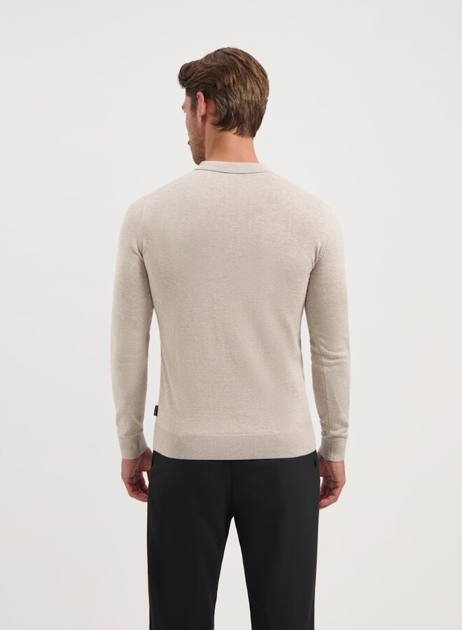 SAINT STEVE Longsleeve Polo 19478 - 20006 Sand Melange