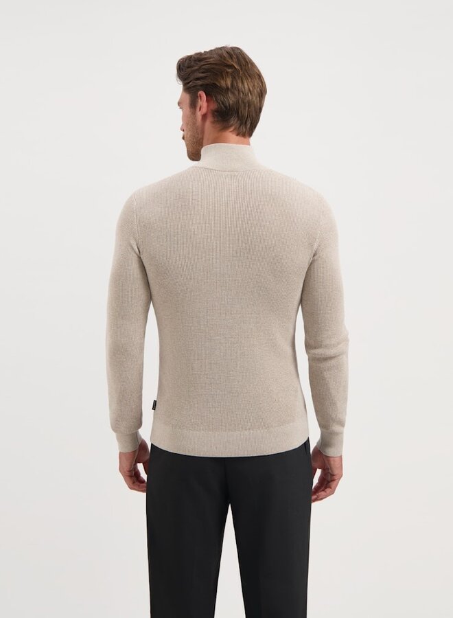 SAINT STEVE Half-Zip Trui Dominic 240906 - 20006 Sand Melange