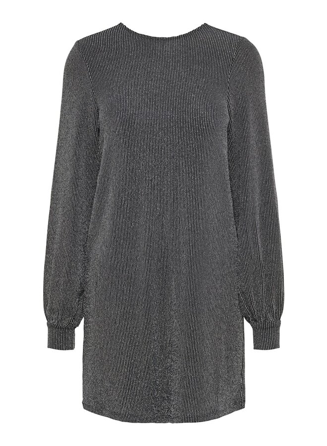 Only Jurk ONLCAROL 15309903 - Black Stripes & Silver Glitter