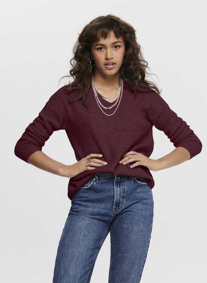 Only Pullover ONLCAMILLA V-NECK 15204588 - Port Royale