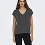 Only Top ONLCAROL V-NECK 15360960 - Black Detail & Harlekin Silver