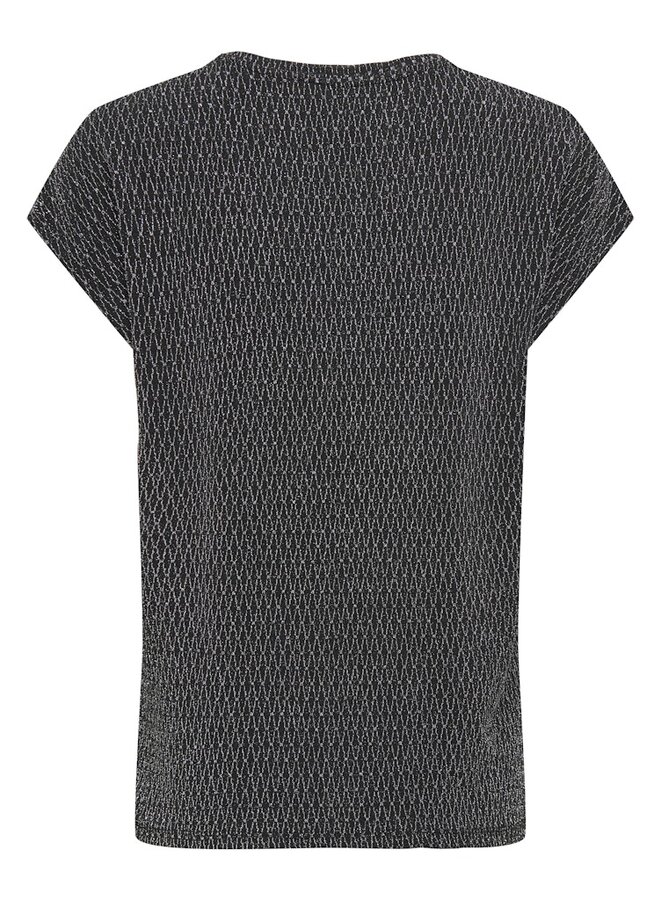 Only Top ONLCAROL V-NECK 15360960 - Black Detail & Harlekin Silver