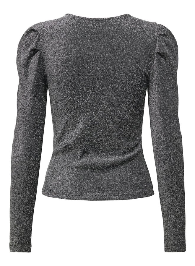 Only Top ONLRICH 15278055 - Black Detail & Silver Glitter