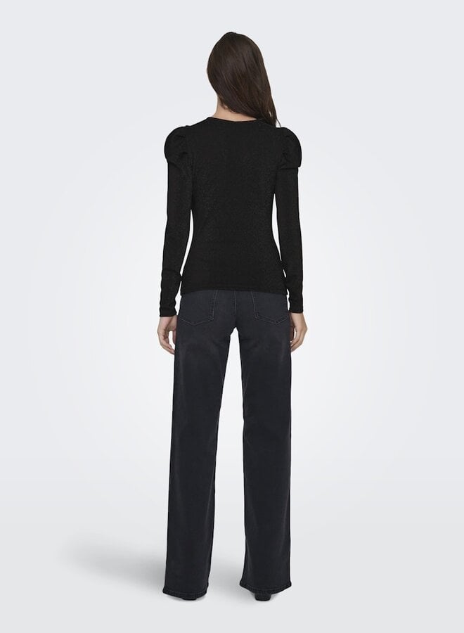 Only Top ONLRICH 15278055 - Black Detail & Black Glitter