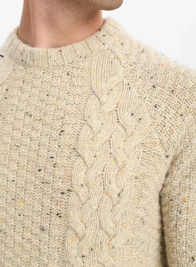 Anerkjendt Trui 902030 AKSUNE CABLE KNIT - 9503 Tofu