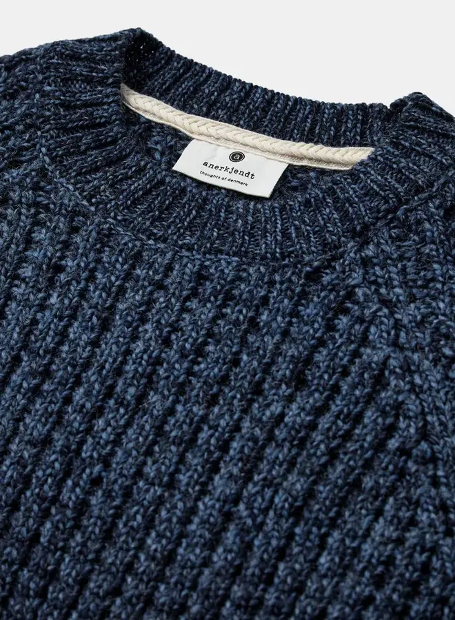Anerkjendt Trui 902025 AKSUNE STRUCTURE KNIT - 3059 Sky Captain