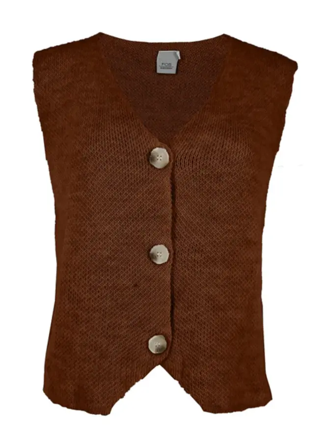 FOS Fashion Gilet 7617 Gilet Mandy - 205 Bruin