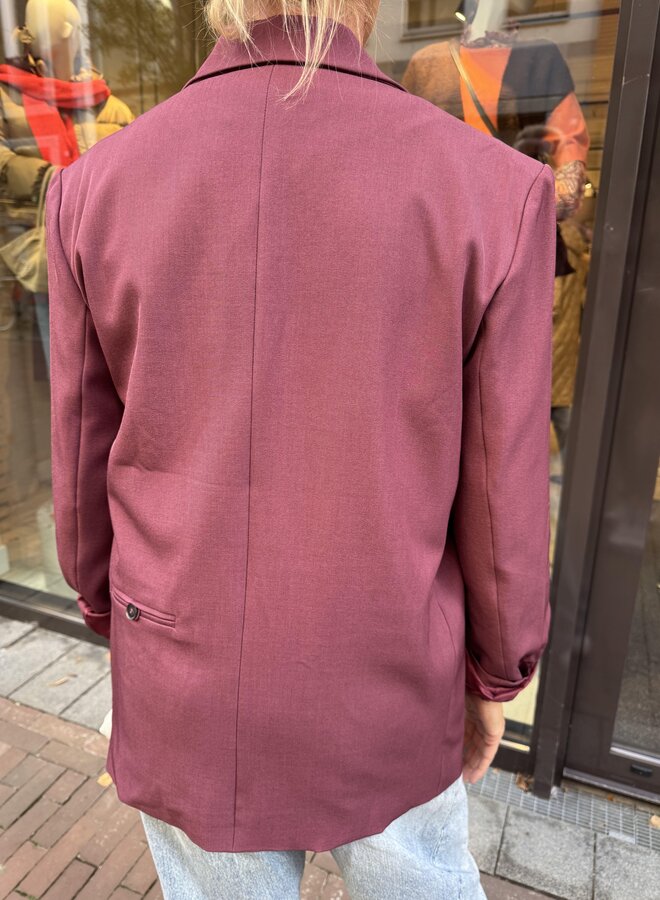 Turquoise By Daan Blazer met Paspelzakje W24737-25 - Framboos