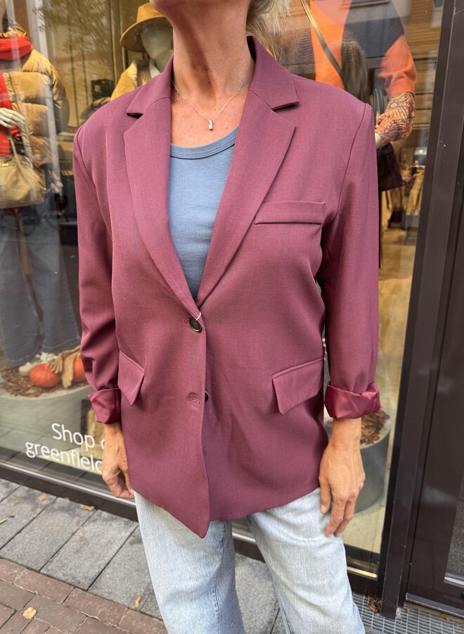 Blazer met Paspelzakje W24737-25 - Framboos