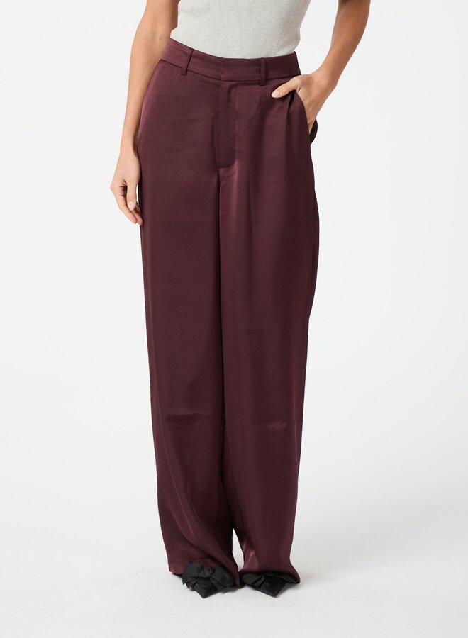 Neo Noir Satijne broek Emmett Heavy Sateen Pas 164136  - Burgundy