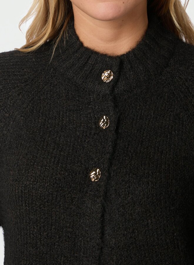 Neo Noir Vest Benuta Fluffy Knit Carn 165816 - Dark Brown